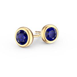 Infinity Sapphire 18ct Gold Vermeil Stud Earrings