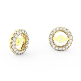 Fusion Moissanite 18ct Gold Vermeil Earring Halo Jackets