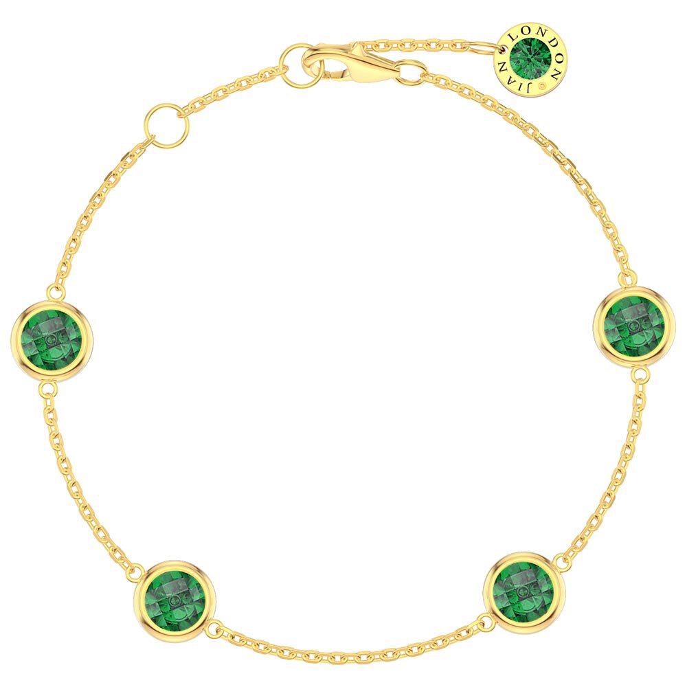 Emerald By the Yard 18ct Gold Vermeil Bracelet