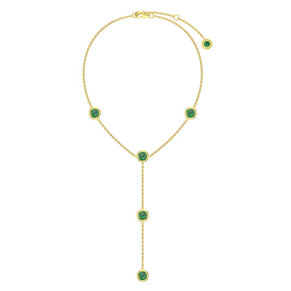 Emerald By the Yard 18ct Gold Vermeil Lariat Necklace