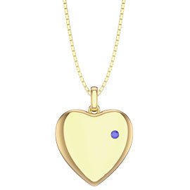 Charmisma Sapphire 18ct Gold Vermeil Heart Locket