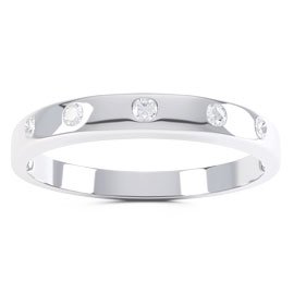 Unity Lab Diamond 18ct White Gold Wedding Ring Band