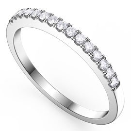 Lab Grown Diamond 18ct White Gold Half Eternity Ring