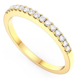 Lab Grown Diamond 18ct Yellow Gold Half Eternity Ring