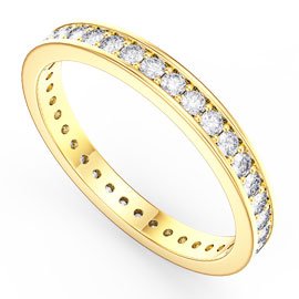 Promise Moissanite 9ct Gold Channel Full Eternity Ring