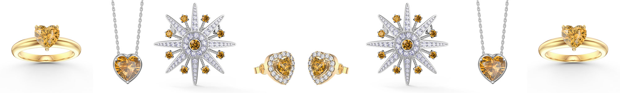 Citrine Jewellery - from Earrings Studs and Drops to Pendants to Rings