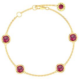 Ruby By the Yard 18ct Gold Vermeil Bracelet