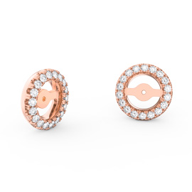 Fusion GH SI Diamond 18ct Rose Gold Earring Halo Jackets