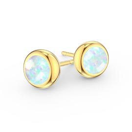 Infinity Opal 9ct Yellow  Gold Stud Earrings