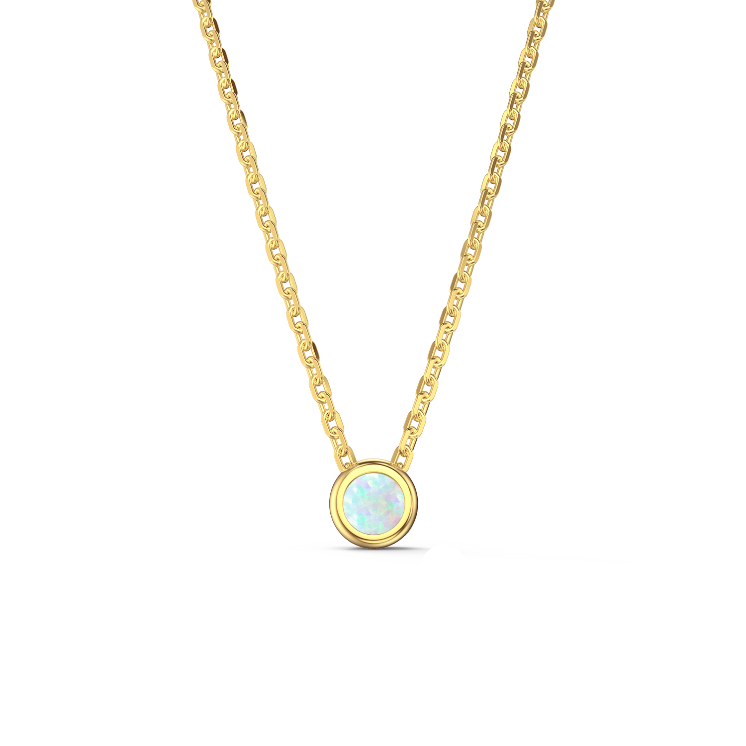 Infinity Opal 18ct Gold Vermeil Birthstone Adjustable Necklace