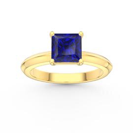 Unity 1ct Princess Sapphire 9ct Yellow Gold Proposal Ring