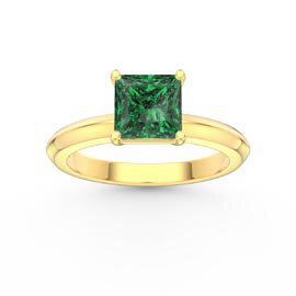 Unity 1ct Princess Emerald 18ct Yellow Gold Engagement Ring