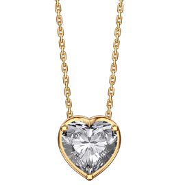 Infinity 1ct Heart White Sapphire 18ct Gold Vermeil Pendant