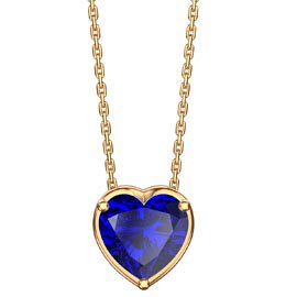 Infinity 1ct Heart Blue Sapphire 18ct Gold Vermeil Pendant