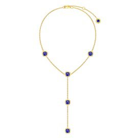 Sapphire By the Yard 18ct Gold Vermeil Lariat Necklace