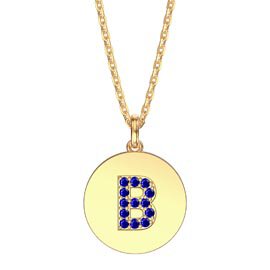 Charmisma Sapphire Pave 18ct Gold Vemeil Alphabet Pendant B
