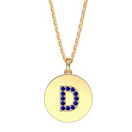 Charmisma Sapphire Pave 18ct Gold Vemeil Alphabet Pendant D
