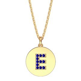Charmisma Sapphire Pave 18ct Gold Vemeil Alphabet Pendant E