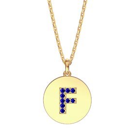 Charmisma Sapphire Pave 18ct Gold Vemeil Alphabet Pendant F