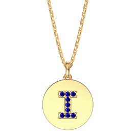 Charmisma Sapphire Pave 18ct Gold Vemeil Alphabet Pendant I