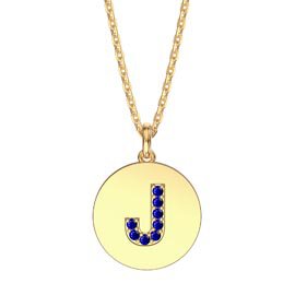 Charmisma Sapphire Pave 18ct Gold Vemeil Alphabet Pendant J