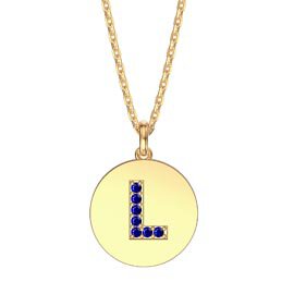 Charmisma Sapphire Pave 18ct Gold Vemeil Alphabet Pendant L