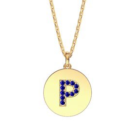 Charmisma Sapphire Pave 18ct Gold Vemeil Alphabet Pendant P
