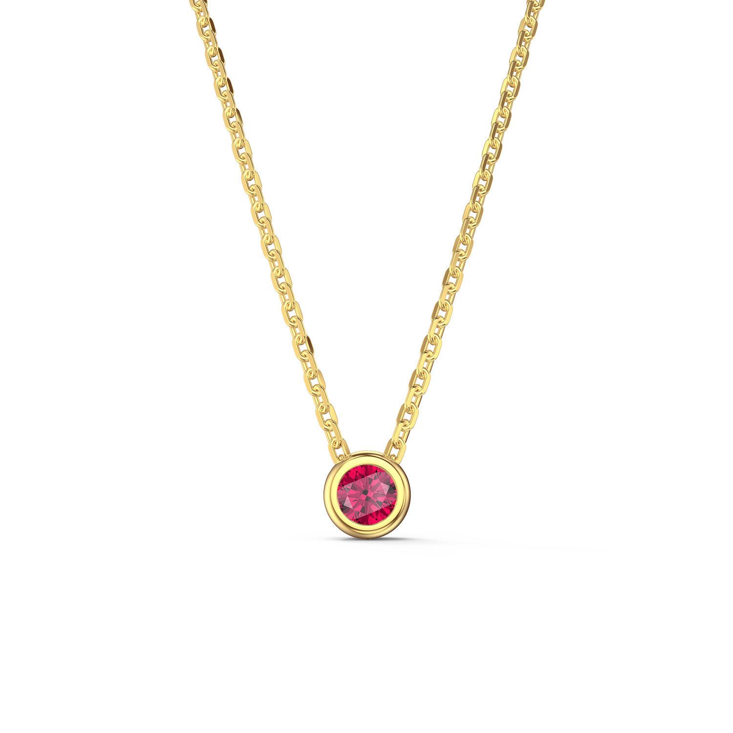 Infinity Ruby 18ct Gold Vermeil Birthstone Adjustable Necklace