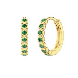 Infinity Emerald 18ct Gold Vermeil Hoop Earrings Small
