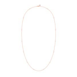 Akoya Pearl By the Yard 9ct Rose Gold Necklace 36inch