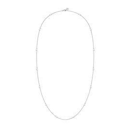 Akoya Pearl By the Yard 18ct White Gold Necklace 36inch with Diamond
