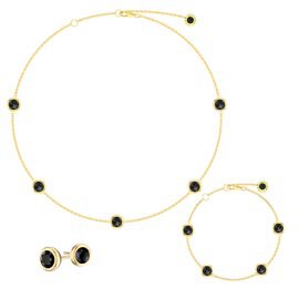 Onyx By the Yard 18ct Gold Vermeil Jewellery Set