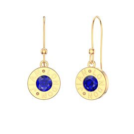 Charmisma Sapphire 18ct Gold Vermeil Dainty Drop Earrings