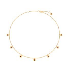 Charmisma Garnet 18ct Gold Vermeil Drop Choker Necklace