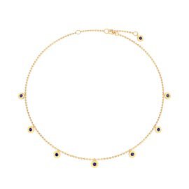 Charmisma Sapphire 18ct Gold Vermeil Drop Choker Necklace
