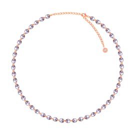 Venus Lilac Pearl 18ct Rose Gold Vermeil Choker Necklace