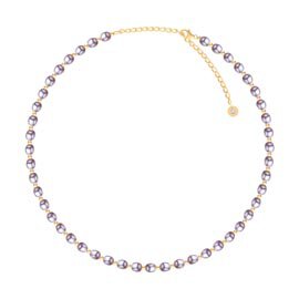 Venus Lilac Pearl 18ct Gold Vermeil Choker Necklace