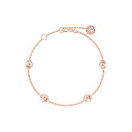 Pink Pearl By the Yard 9ct Rose Gold Bracelet