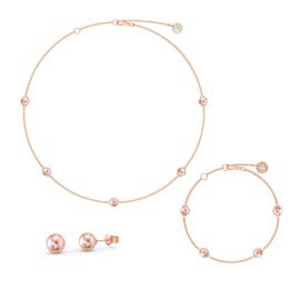 Pink Pearl By the Yard 18ct Rose Gold Vermeil Jewellery Set