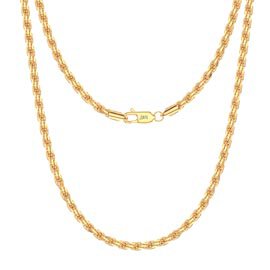 Diamond Cut 18ct Gold Vermeil Rope Chain