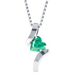 Combinations Emerald Heart Silver Pendant