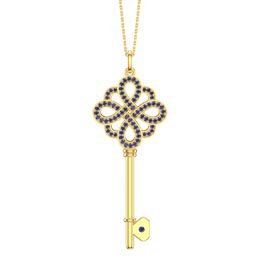 Sapphire Infinity 18ct Gold Vermeil Key Pendant