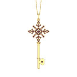 Ruby Snowflake 18ct Gold Vermeil Key Pendant