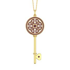 Ruby Celtic Knot 18ct Gold Vermeil Key Pendant