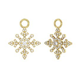 Moissanite Snowflake 18ct Gold Vermeil Interchangeable Earring Drops