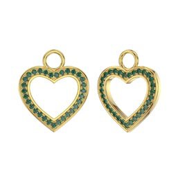 Emerald Heart 18ct Gold Vermeil Interchangeable Earring Drops