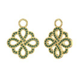 Emerald Infinity 18ct Gold Vermeil Interchangeable Earring Drops