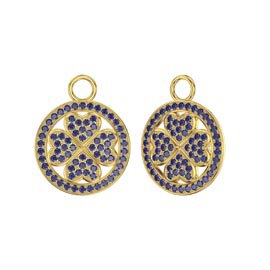 Sapphire Clover 18ct Gold Vermeil Interchangeable Earring Drops