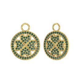 Emerald Clover 18ct Gold Vermeil Interchangeable Earring Drops