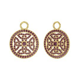 Ruby Celtic Knot 18ct Gold Vermeil Interchangeable Earring Drops